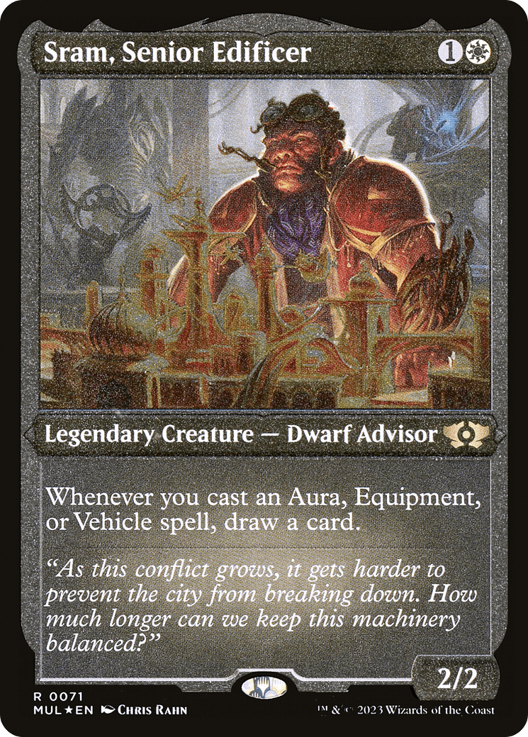 Sram, Senior Edificer (Foil Etched) [Multiverse Legends] MTG Single Magic: The Gathering  | Multizone: Comics And Games