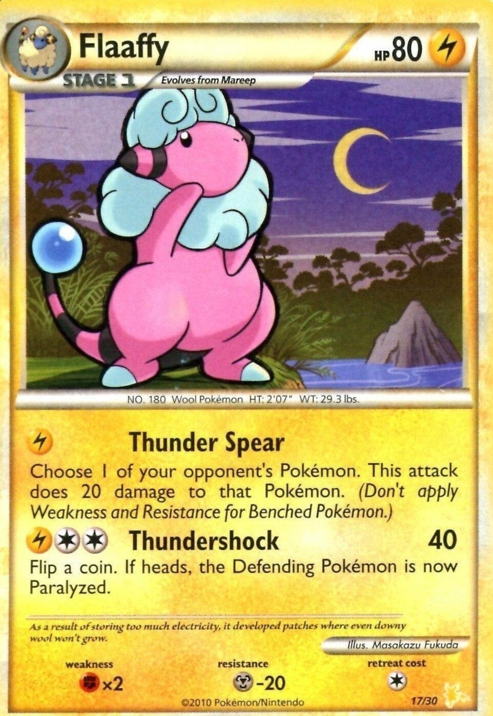Flaaffy (17/30) [HeartGold & SoulSilver: Trainer Kit - Raichu] Pokemon Single Pokémon  | Multizone: Comics And Games