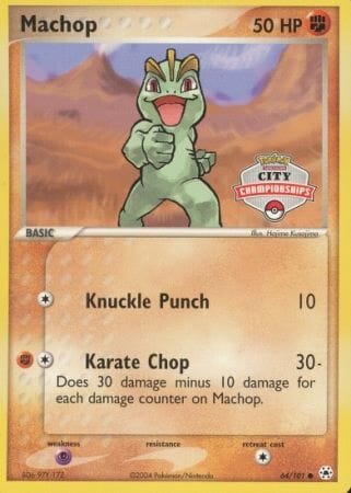 Machop (64/101) (City Championship Promo) [EX: Hidden Legends] Pokemon Single Pokémon  | Multizone: Comics And Games