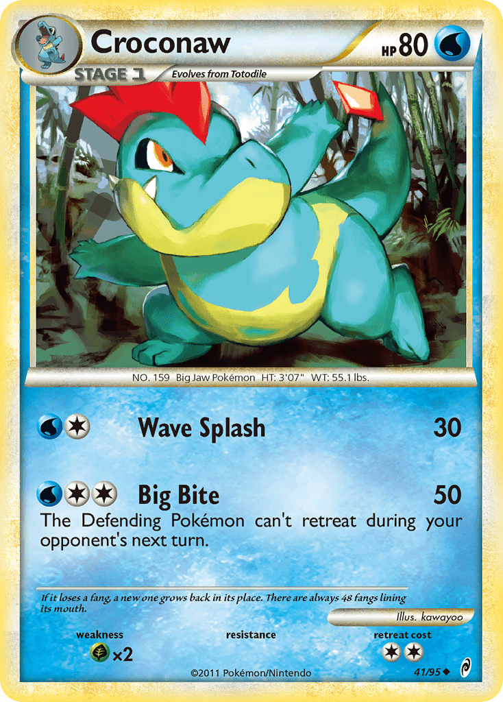 Croconaw (41/95) [HeartGold & SoulSilver: Call of Legends] Pokemon Single Pokémon  | Multizone: Comics And Games