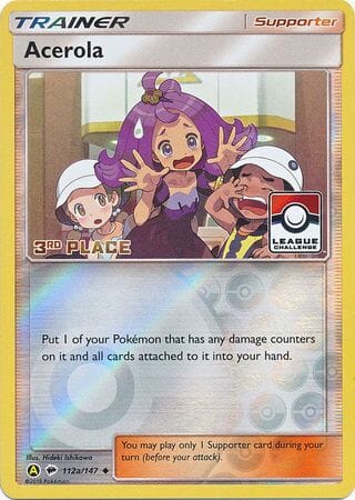 Acerola (112a/147) (League Promo 3rd Place) [Sun & Moon: Burning Shadows] Pokemon Single Pokémon  | Multizone: Comics And Games