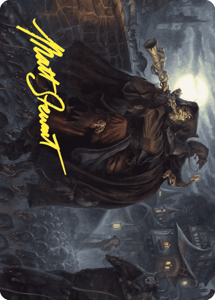 Totentanz, Swarm Piper Art Card (Gold-Stamped Signature) [Wilds of Eldraine Art Series] MTG Single Magic: The Gathering  | Multizone: Comics And Games