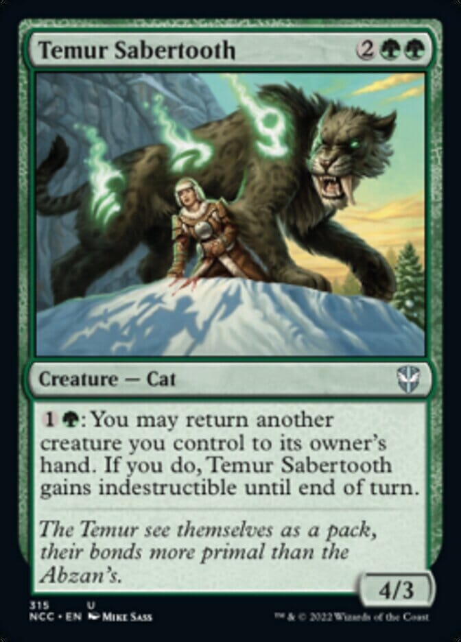 Temur Sabertooth [Streets of New Capenna Commander] MTG Single Magic: The Gathering  | Multizone: Comics And Games