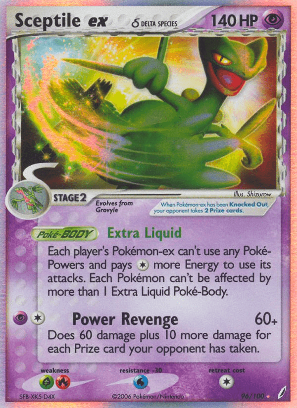 Sceptile ex (96/100) (Delta Species) [EX: Crystal Guardians] Pokemon Single Pokémon  | Multizone: Comics And Games