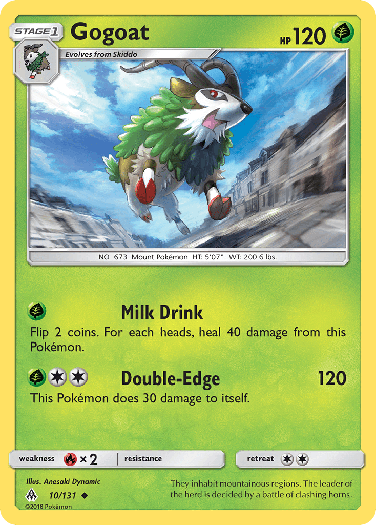 Gogoat (10/131) [Sun & Moon: Forbidden Light] Pokemon Single Pokémon  | Multizone: Comics And Games