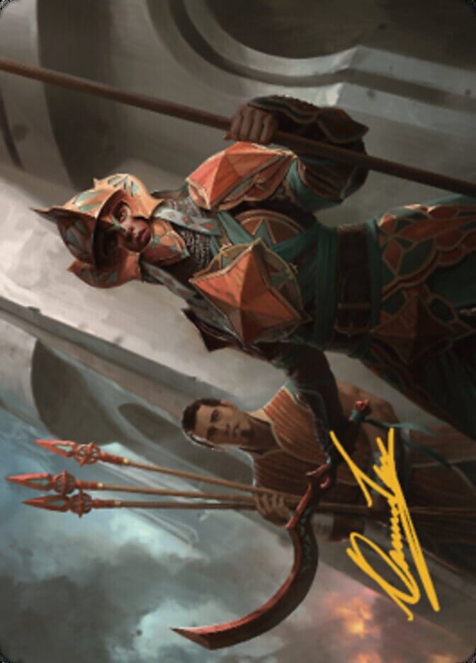 Siege Veteran Art Card (Gold-Stamped Signature) [The Brothers' War Art Series] MTG Single Magic: The Gathering  | Multizone: Comics And Games