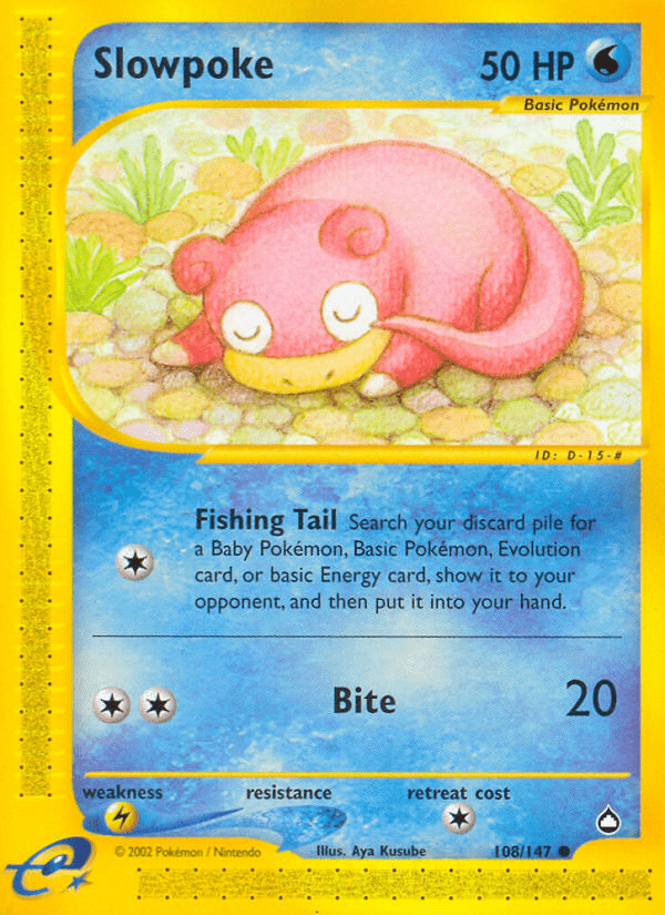 Slowpoke (108/147) [Aquapolis] Pokemon Single Pokémon  | Multizone: Comics And Games