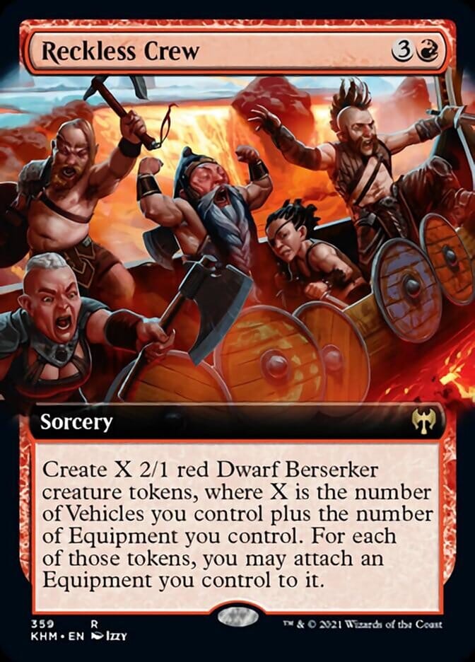 Reckless Crew (Extended Art) [Kaldheim] MTG Single Magic: The Gathering  | Multizone: Comics And Games