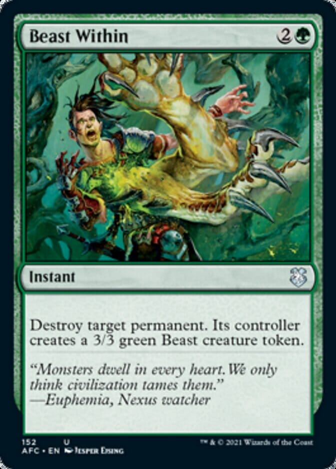 Beast Within [Dungeons & Dragons: Adventures in the Forgotten Realms Commander] MTG Single Magic: The Gathering  | Multizone: Comics And Games