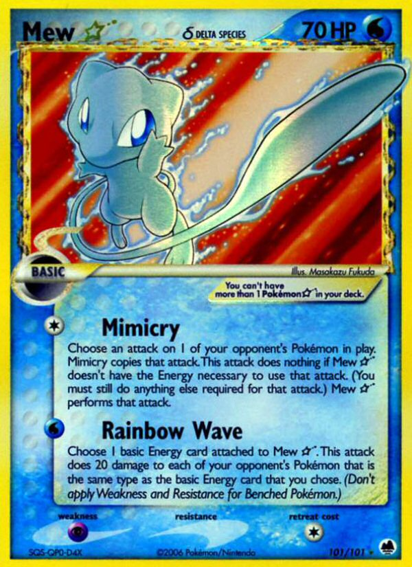 Mew Star (101/101) (Delta Species) [EX: Dragon Frontiers] Pokemon Single Pokémon  | Multizone: Comics And Games