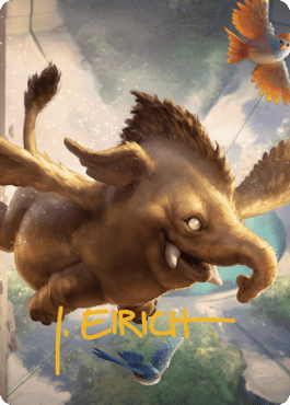 Lulu, Loyal Hollyphant Art Card (18) (Gold-Stamped Signature) [Commander Legends: Battle for Baldur's Gate Art Series] MTG Single Magic: The Gathering  | Multizone: Comics And Games