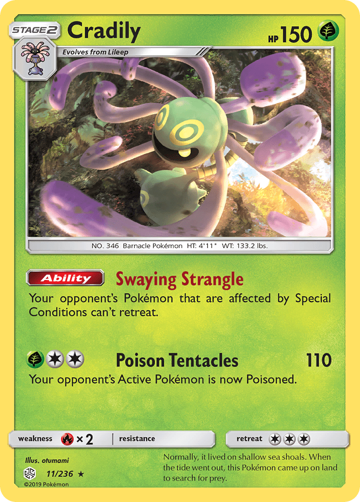 Cradily (11/236) [Sun & Moon: Cosmic Eclipse] Pokemon Single Pokémon  | Multizone: Comics And Games
