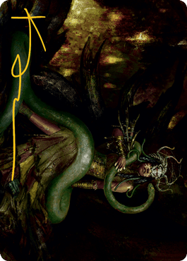 Saryth, the Viper's Fang Art Card (Gold-Stamped Signature) [Innistrad: Midnight Hunt Art Series] MTG Single Magic: The Gathering  | Multizone: Comics And Games