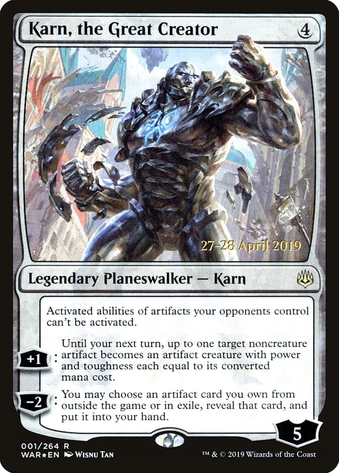 Karn, the Great Creator [War of the Spark Prerelease Promos] MTG Single Magic: The Gathering  | Multizone: Comics And Games