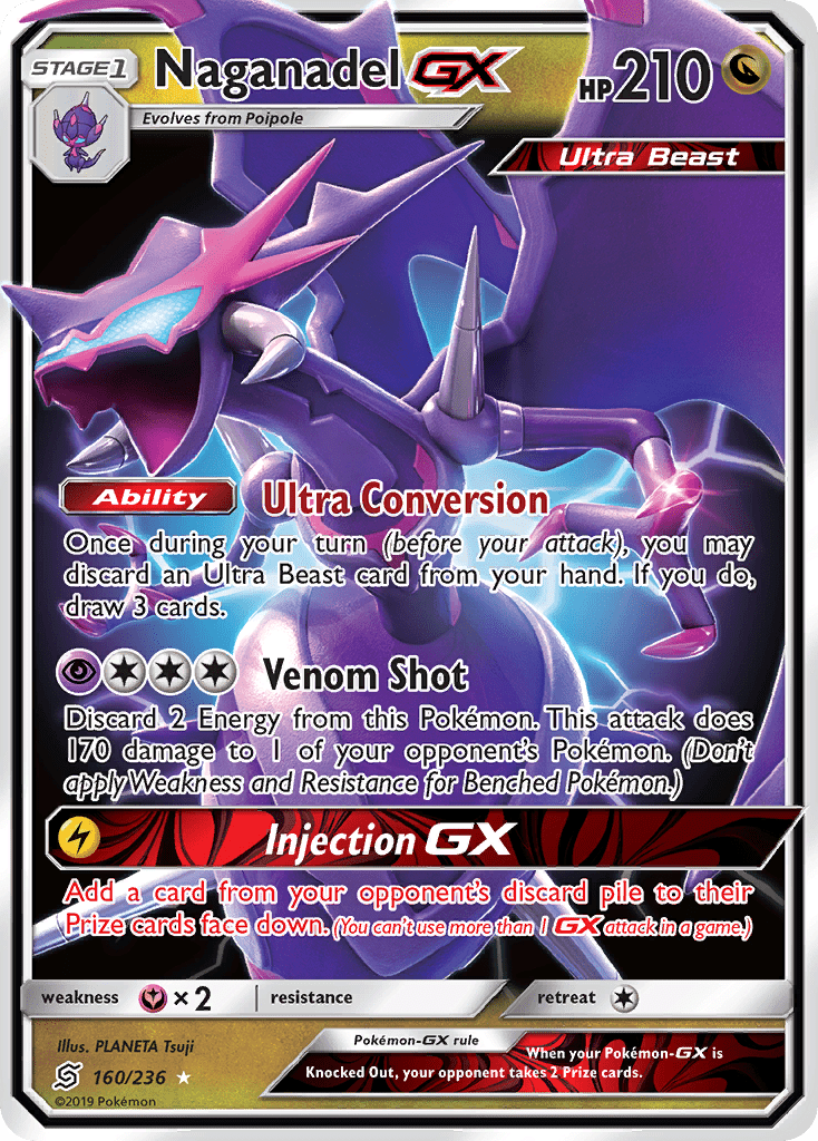 Naganadel GX (160/236) [Sun & Moon: Unified Minds] Pokemon Single Pokémon  | Multizone: Comics And Games