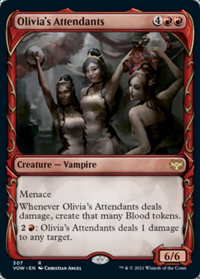 Olivia's Attendants (Showcase Fang Frame) [Innistrad: Crimson Vow] MTG Single Magic: The Gathering  | Multizone: Comics And Games