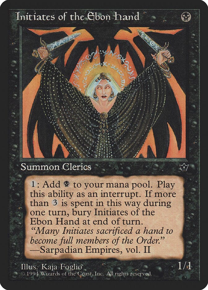 Initiates of the Ebon Hand (Kaja Foglio) [Fallen Empires] MTG Single Magic: The Gathering  | Multizone: Comics And Games
