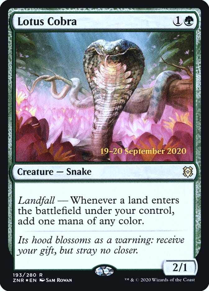 Lotus Cobra [Zendikar Rising Prerelease Promos] MTG Single Magic: The Gathering  | Multizone: Comics And Games