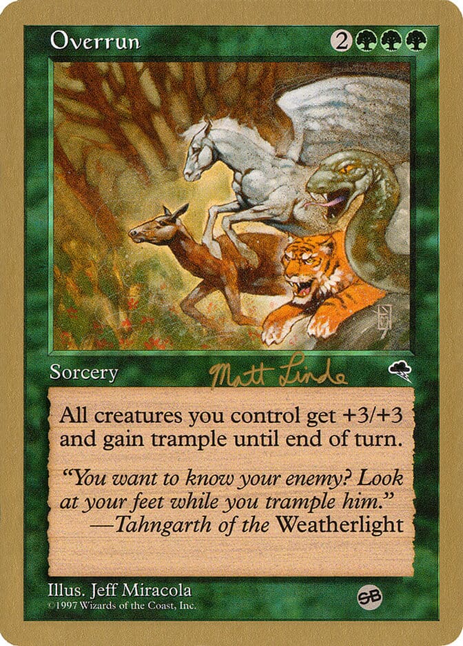 Overrun (Matt Linde) (SB) [World Championship Decks 1999] MTG Single Magic: The Gathering  | Multizone: Comics And Games