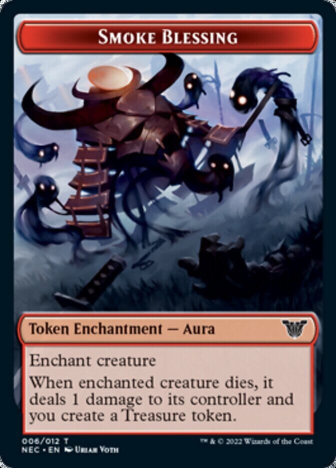 Smoke Blessing // Goblin Double-sided Token [Kamigawa: Neon Dynasty Commander Tokens] MTG Single Magic: The Gathering  | Multizone: Comics And Games