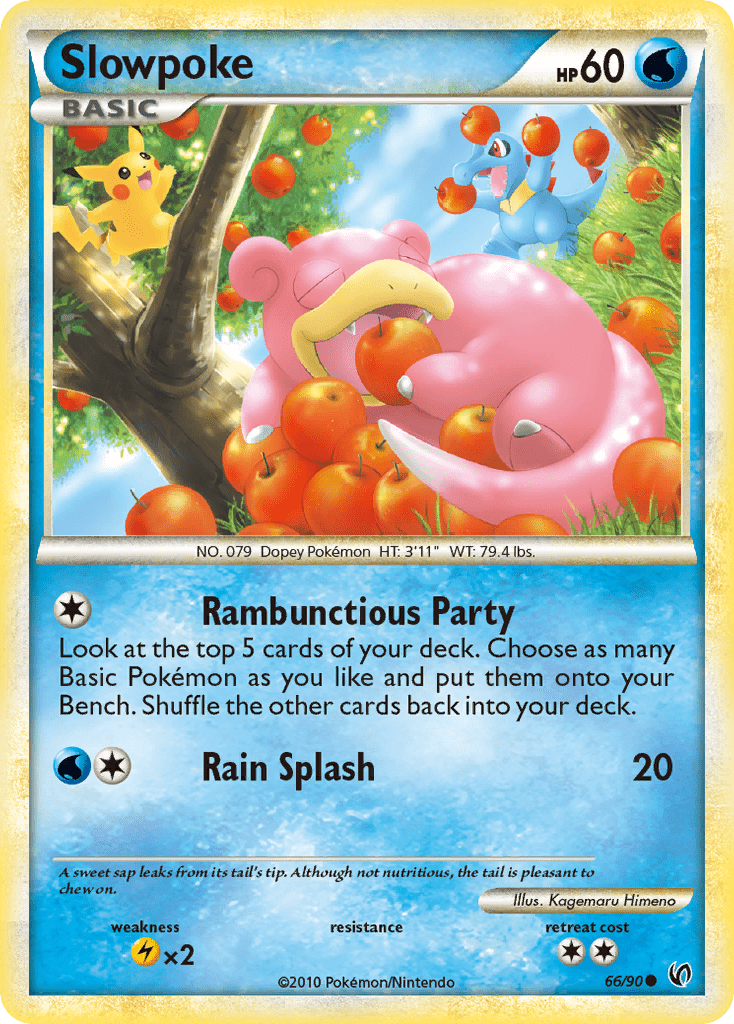 Slowpoke (66/90) [HeartGold & SoulSilver: Undaunted] Pokemon Single Pokémon  | Multizone: Comics And Games