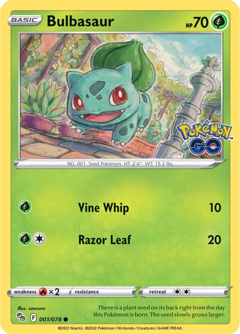 Bulbasaur (001/078) [Pokémon GO] Pokemon Single Pokémon  | Multizone: Comics And Games