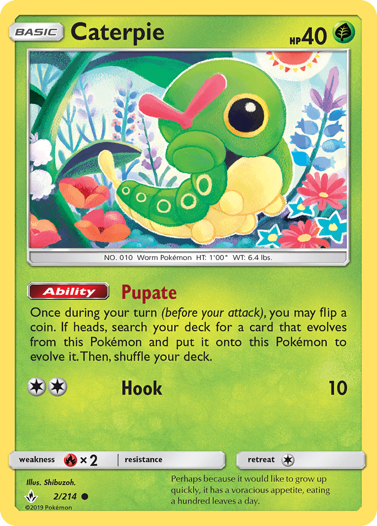 Caterpie (2/214) [Sun & Moon: Unbroken Bonds] Pokemon Single Pokémon  | Multizone: Comics And Games