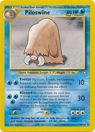 Piloswine (44/111) [Neo Genesis Unlimited] Pokemon Single Pokémon  | Multizone: Comics And Games