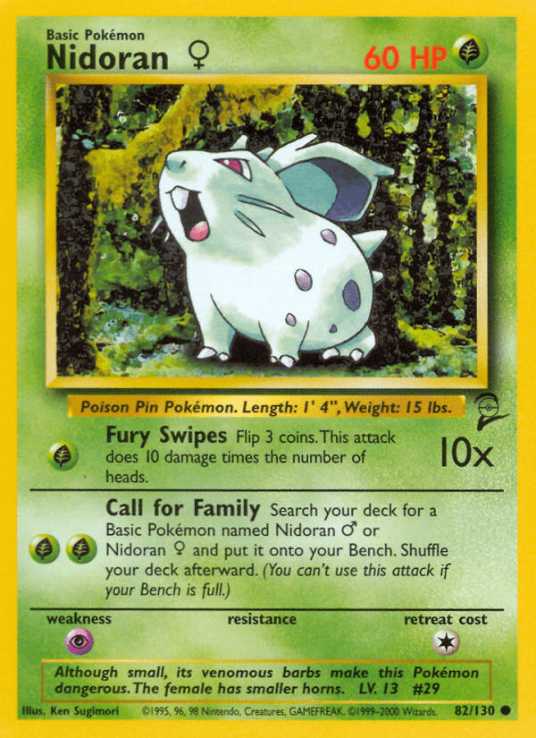 Nidoran (82/130) (Female) [Base Set 2] Pokemon Single Pokémon  | Multizone: Comics And Games