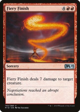 Fiery Finish [Core Set 2019] MTG Single Magic: The Gathering  | Multizone: Comics And Games