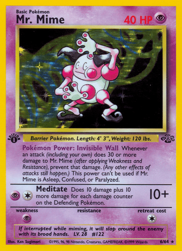 Mr. Mime (6/64) [Jungle 1st Edition] Pokemon Single Pokémon  | Multizone: Comics And Games