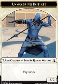 Unwavering Initiate // Wurm Token [Amonkhet Tokens] MTG Single Magic: The Gathering  | Multizone: Comics And Games