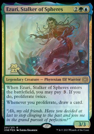 Ezuri, Stalker of Spheres [Phyrexia: All Will Be One Prerelease Promos] MTG Single Magic: The Gathering  | Multizone: Comics And Games