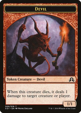 Devil Token [Shadows over Innistrad Tokens] MTG Single Magic: The Gathering  | Multizone: Comics And Games
