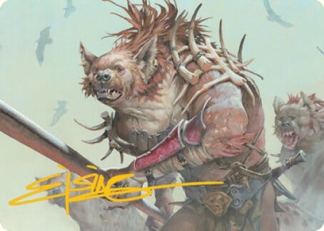 Gnoll Art Card (Gold-Stamped Signature) [Dungeons & Dragons: Adventures in the Forgotten Realms Art Series] MTG Single Magic: The Gathering  | Multizone: Comics And Games