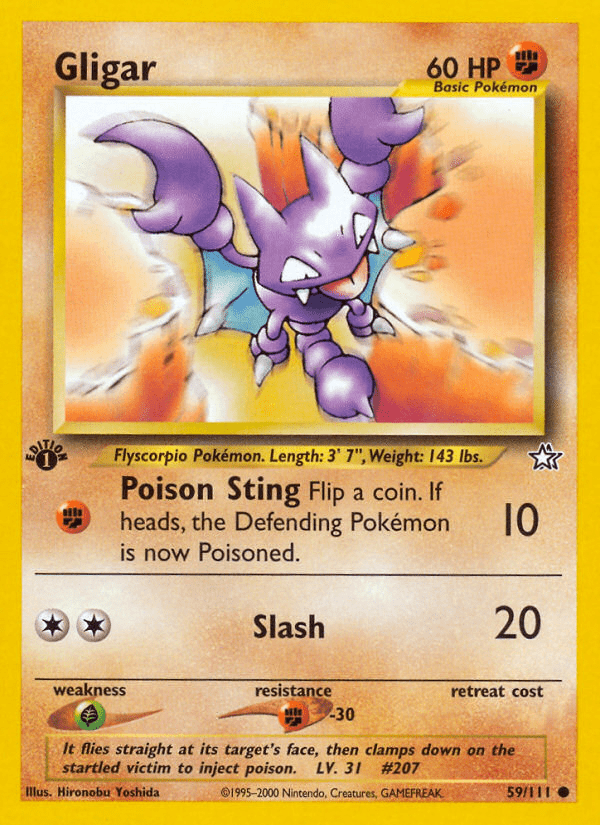 Gligar (59/111) [Neo Genesis 1st Edition] Pokemon Single Pokémon  | Multizone: Comics And Games