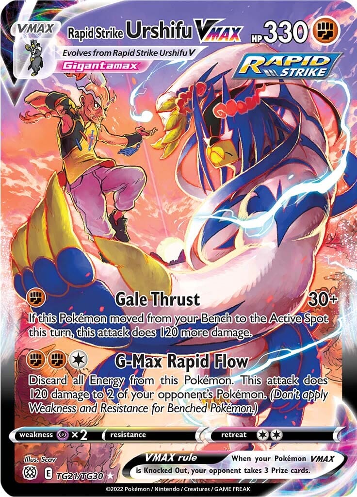 Rapid Strike Urshifu VMAX (TG21/TG30) [Sword & Shield: Brilliant Stars] Pokemon Single Pokémon  | Multizone: Comics And Games