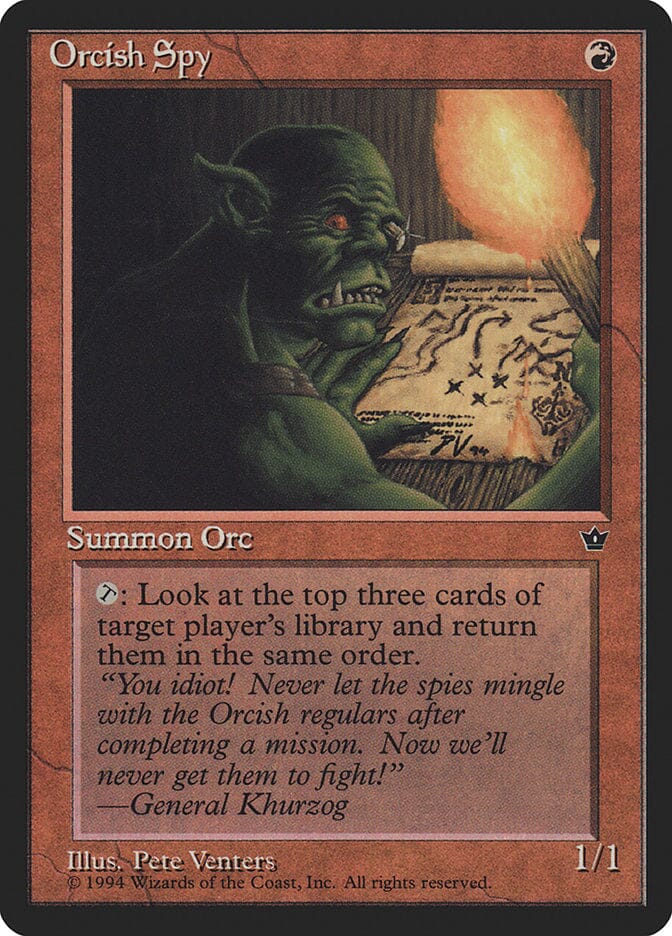 Orcish Spy (Pete Venters) [Fallen Empires] MTG Single Magic: The Gathering  | Multizone: Comics And Games