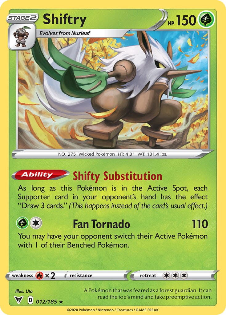 Shiftry (012/185) [Sword & Shield: Vivid Voltage] Pokemon Single Pokémon  | Multizone: Comics And Games