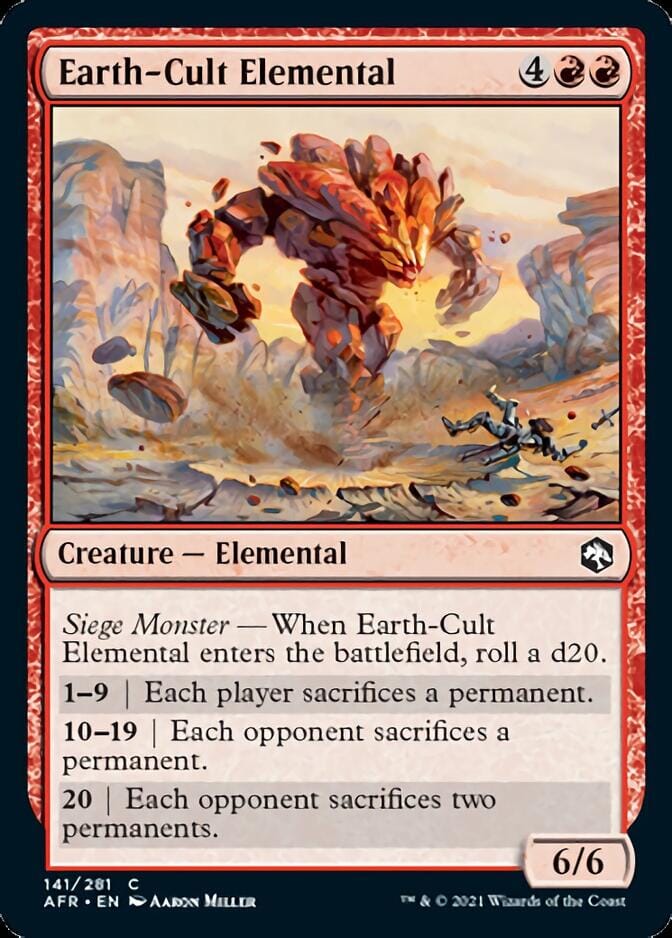 Earth-Cult Elemental [Dungeons & Dragons: Adventures in the Forgotten Realms] MTG Single Magic: The Gathering  | Multizone: Comics And Games