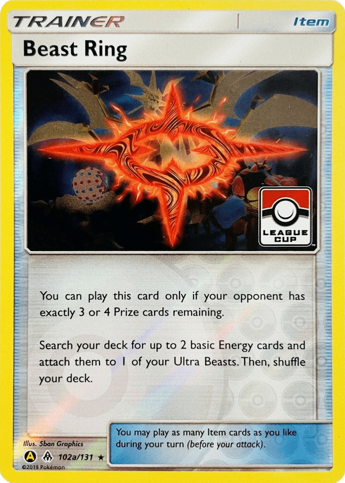Beast Ring (102a/131) (League Promo) [Sun & Moon: Forbidden Light] Pokemon Single Pokémon  | Multizone: Comics And Games