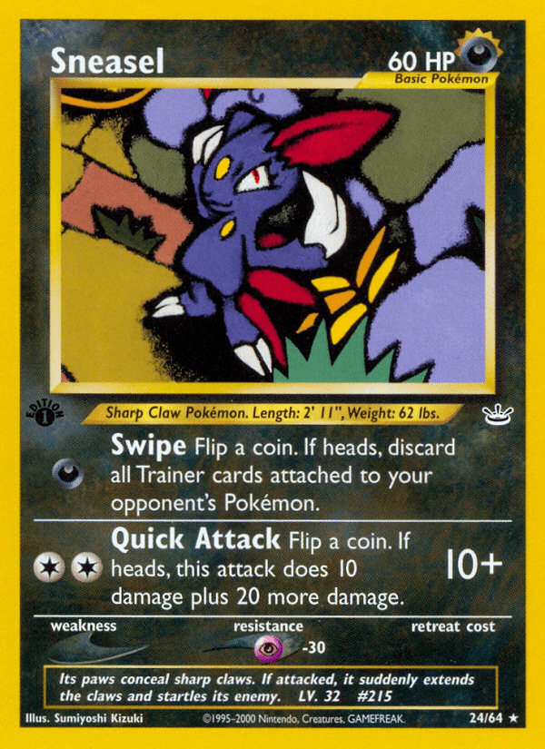 Sneasel (24/64) [Neo Revelation 1st Edition] Pokemon Single Pokémon  | Multizone: Comics And Games