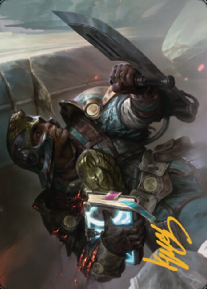 Retrieval Agent Art Card (Gold-Stamped Signature) [The Brothers' War Art Series] MTG Single Magic: The Gathering  | Multizone: Comics And Games