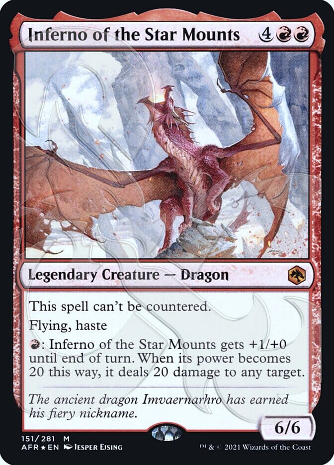 Inferno of the Star Mounts (Ampersand Promo) [Dungeons & Dragons: Adventures in the Forgotten Realms Promos] MTG Single Magic: The Gathering  | Multizone: Comics And Games