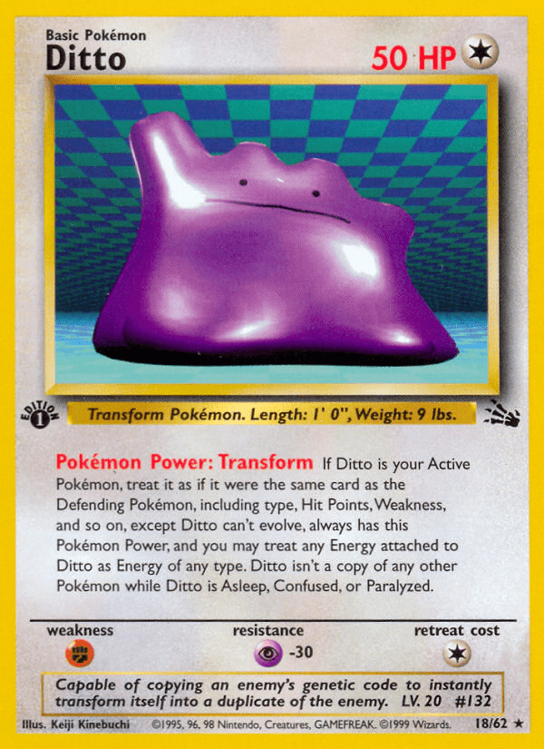 Ditto (18/62) [Fossil 1st Edition] Pokemon Single Pokémon  | Multizone: Comics And Games