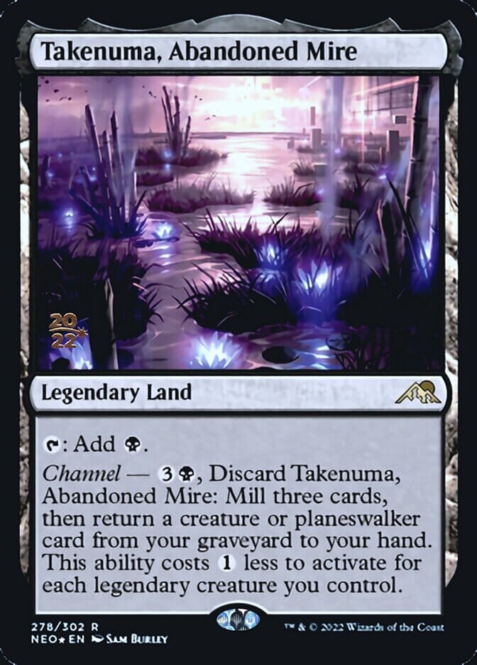 Takenuma, Abandoned Mire [Kamigawa: Neon Dynasty Prerelease Promos] MTG Single Magic: The Gathering  | Multizone: Comics And Games