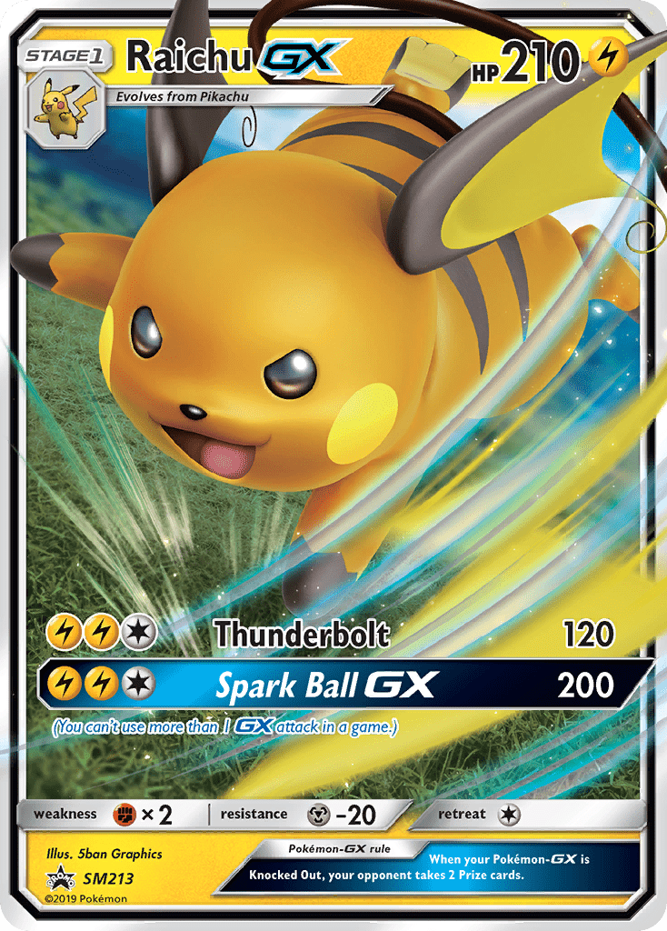 Raichu GX (SM213) [Sun & Moon: Black Star Promos] Pokemon Single Pokémon  | Multizone: Comics And Games