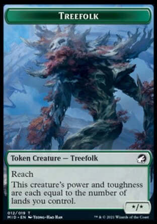 Treefolk Token [Innistrad: Midnight Hunt Tokens] MTG Single Magic: The Gathering  | Multizone: Comics And Games