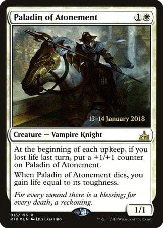 Paladin of Atonement [Rivals of Ixalan Promos] MTG Single Magic: The Gathering  | Multizone: Comics And Games