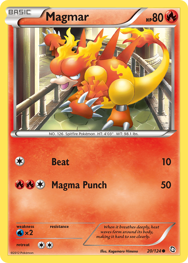 Magmar (20/124) [Black & White: Dragons Exalted] Pokemon Single Pokémon  | Multizone: Comics And Games